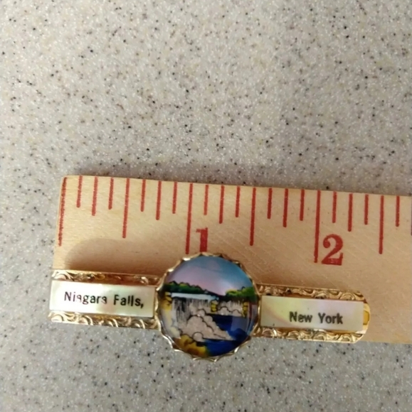 Niagara Falls Vintage Souvenir Tie Clip Bar New York Canada - Picture 5 of 8